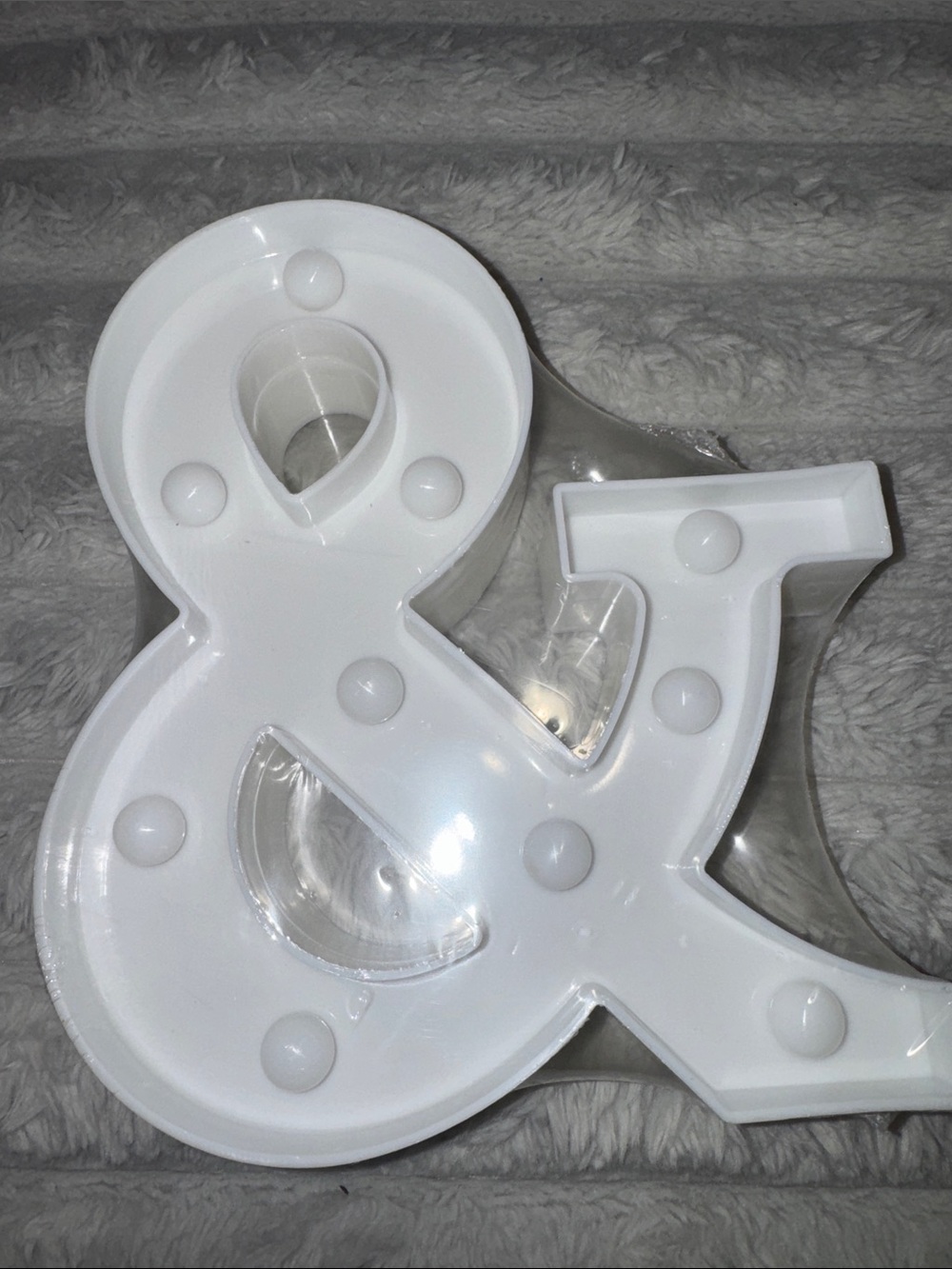 White LED Ampersand Marquee Sign โ Decorative Party Accent